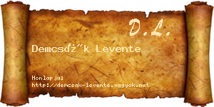 Demcsák Levente névjegykártya