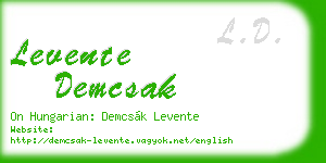 levente demcsak business card