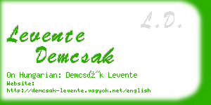 levente demcsak business card